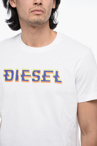 Crewneck T-DIEGOR-K52 T-Shirt with Printed Logo