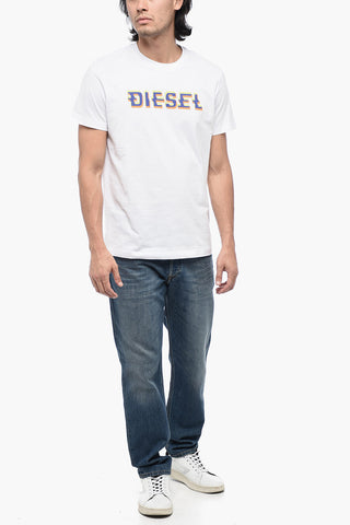 Crewneck T-DIEGOR-K52 T-Shirt with Printed Logo