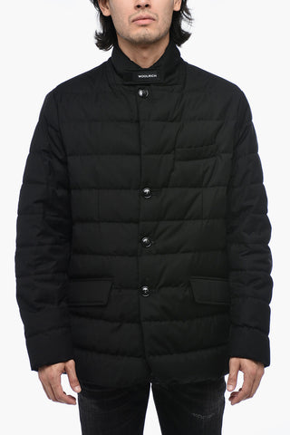 Quilted LUXE Down Jacket with Front Buttoning