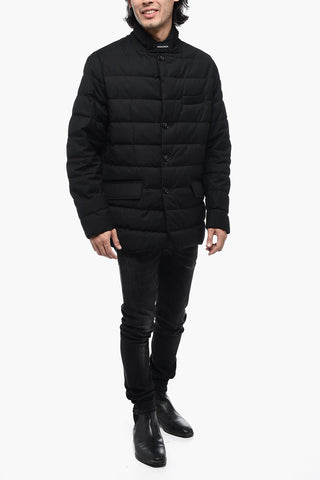 Quilted LUXE Down Jacket with Front Buttoning