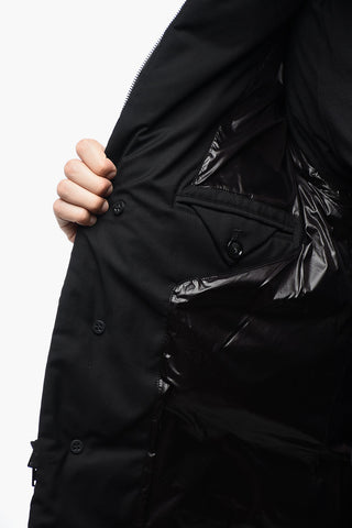 Quilted LUXE Down Jacket with Front Buttoning