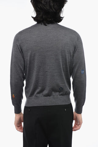 Maglia a Collo Alto con Patchworks