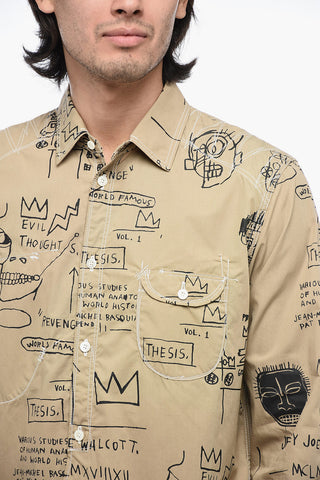 Camicia Oversized con Stampa Grafica