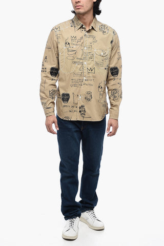 Camicia Oversized con Stampa Grafica