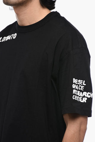 Logoed T-WASH-L14 T-shirt with MOON Print