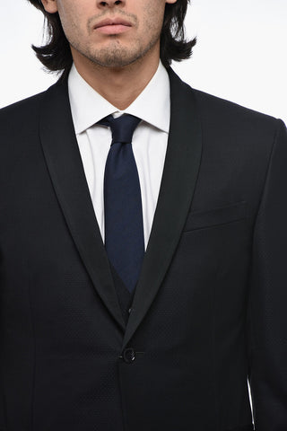 CERIMONIA 3-Piece Jacquard Wool Suit