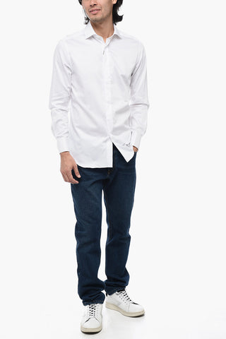 Cotton Shirt with Hidden Placket