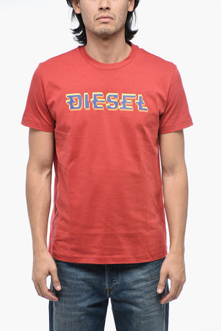 Crewneck T-DIEGOR-K52 T-Shirt with Printed Logo