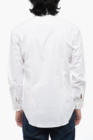 Camicia Ricamata con Colletto Button Down