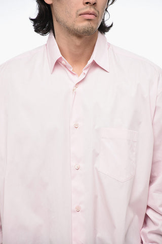 UNISEX Camicia Oversize in Popeline di Cotone con Logo Stampato