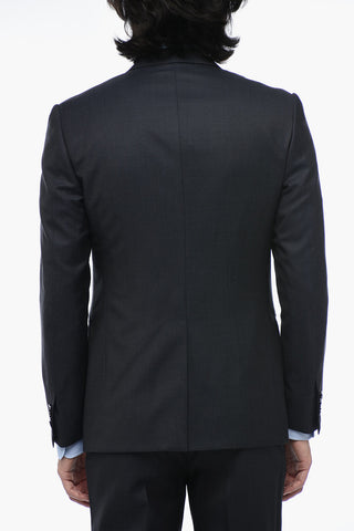 CERIMONIA 3-Piece Pin Point Wool Blend Suit