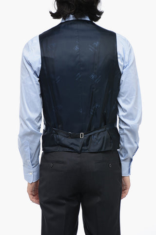 CERIMONIA 3-Piece Pin Point Wool Blend Suit