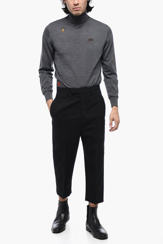 EDFU Cropped Fit ASTAIRES Stretch Wool Chinos Pants