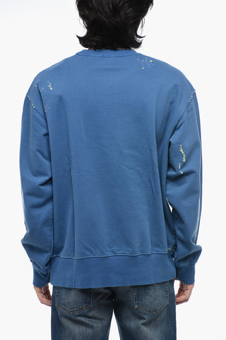 Distressed Sweatshirt S-MACS-L2 with Embroidered Logo
