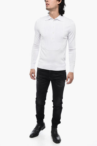 Slim Fit Sweater with Polo Neck