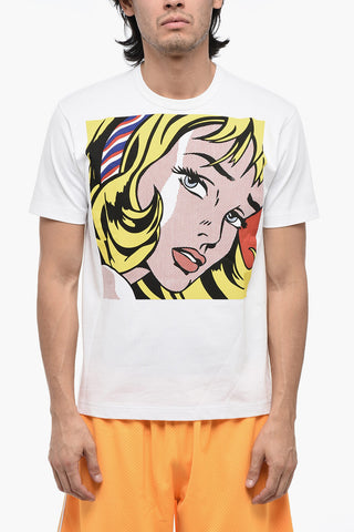 Crewneck T-Shirt with Pop Art Print