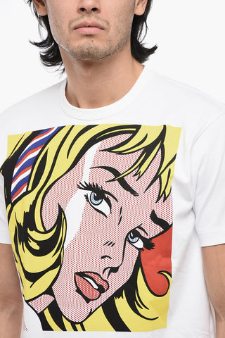 Crewneck T-Shirt with Pop Art Print