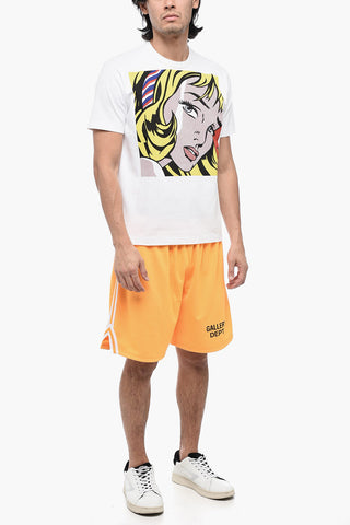 Crewneck T-Shirt with Pop Art Print