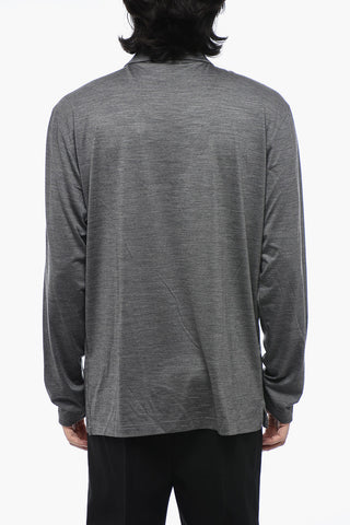 T-Shirt a Maniche Lunghe con Half Zip