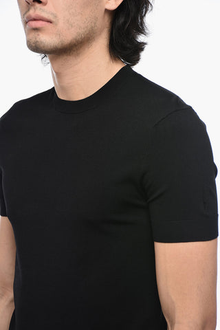 T-shirt Girocollo Slim Fit a Tinta Unita