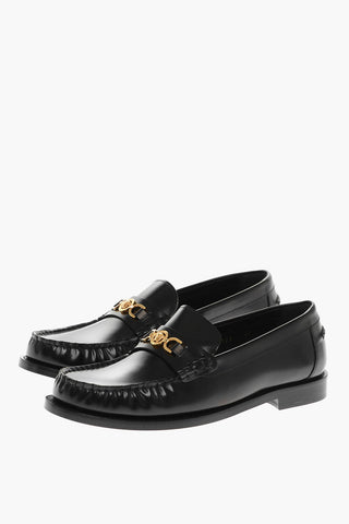 Leather Loafers with Logo Morset