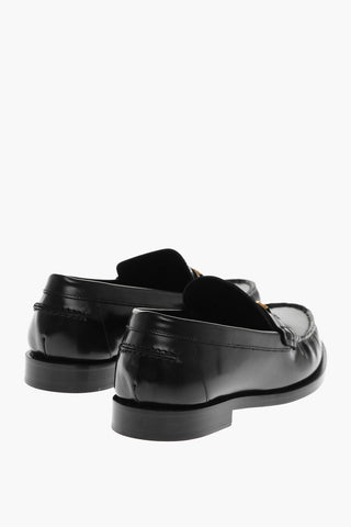 Leather Loafers with Logo Morset