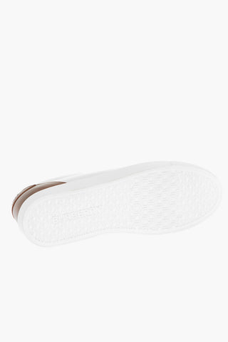 Sneakers Allacciate in Pelle con Dettagli Tartan