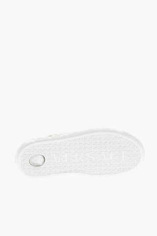 Leather LA GRECA Sneakers with Printed Logo
