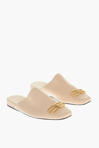 Metal Logo COSY BB Leather Mules