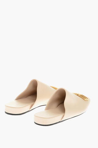 Metal Logo COSY BB Leather Mules