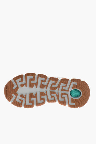 Leather and Fabric TRIGRECA Sneakers with Baroque Motif