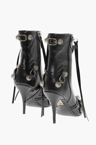 Stivaletti CAGOLE in Pelle con Zip e Borchie 8cm