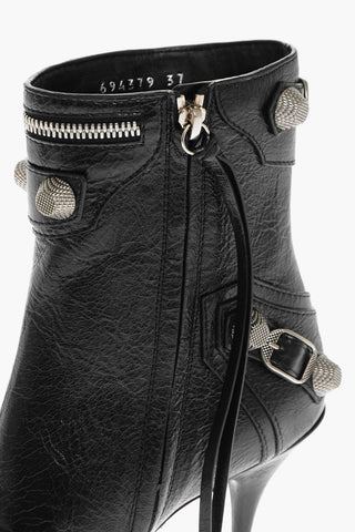 Stivaletti CAGOLE in Pelle con Zip e Borchie 8cm