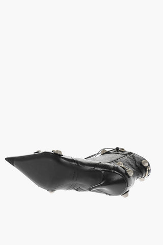 Stivaletti CAGOLE in Pelle con Zip e Borchie 8cm