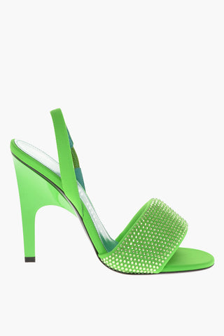 Rhinestoned REM Slingback Sandals 11cm
