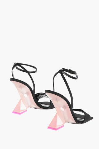 Satin CHEOPE Sandals with Plexiglass Heel 11cm