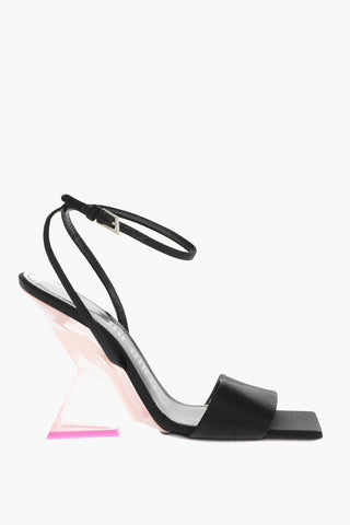 Satin CHEOPE Sandals with Plexiglass Heel 11cm
