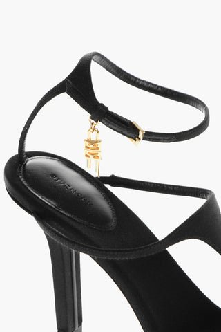 Satin T-Bar Sandals with Cuir Sole 9.5cm
