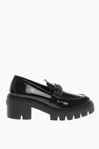 Patent Leather MAVERICK Loafers with Strap