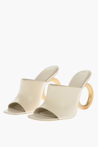 Open Toe ASTRO Mules with Logoed Heel 10cm
