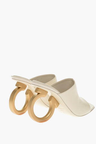 Open Toe ASTRO Mules with Logoed Heel 10cm