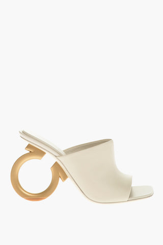 Open Toe ASTRO Mules with Logoed Heel 10cm