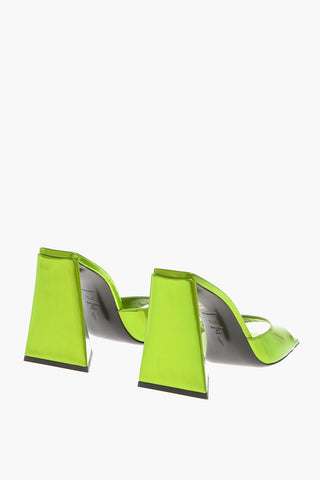 Lamè Leather DEVON Open Toe Mules 12cm