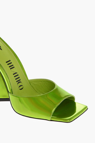 Lamè Leather DEVON Open Toe Mules 12cm
