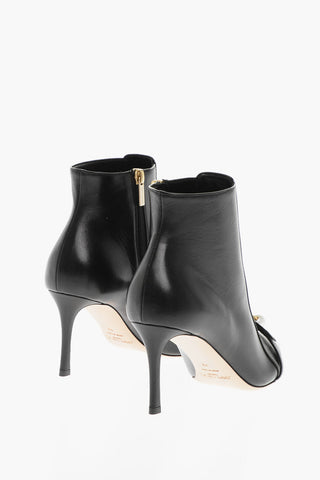 Leather FELICITIE Booties with Pearl Detail 7cm