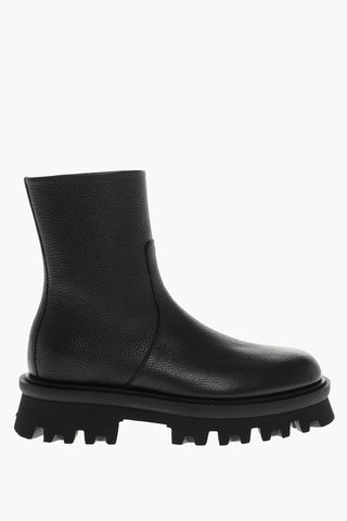 Textured Leather KLEM Booties with Carrion Sole