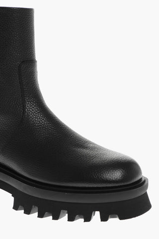 Textured Leather KLEM Booties with Carrion Sole