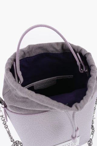 MM11 Grained Leather 5AC Bucket Bag with Chain Shoulder Strap