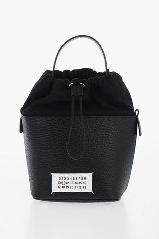 MM11 Grained Leather 5AC Bucket Bag with Chain Shoulder Strap