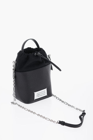 MM11 Grained Leather 5AC Bucket Bag with Chain Shoulder Strap